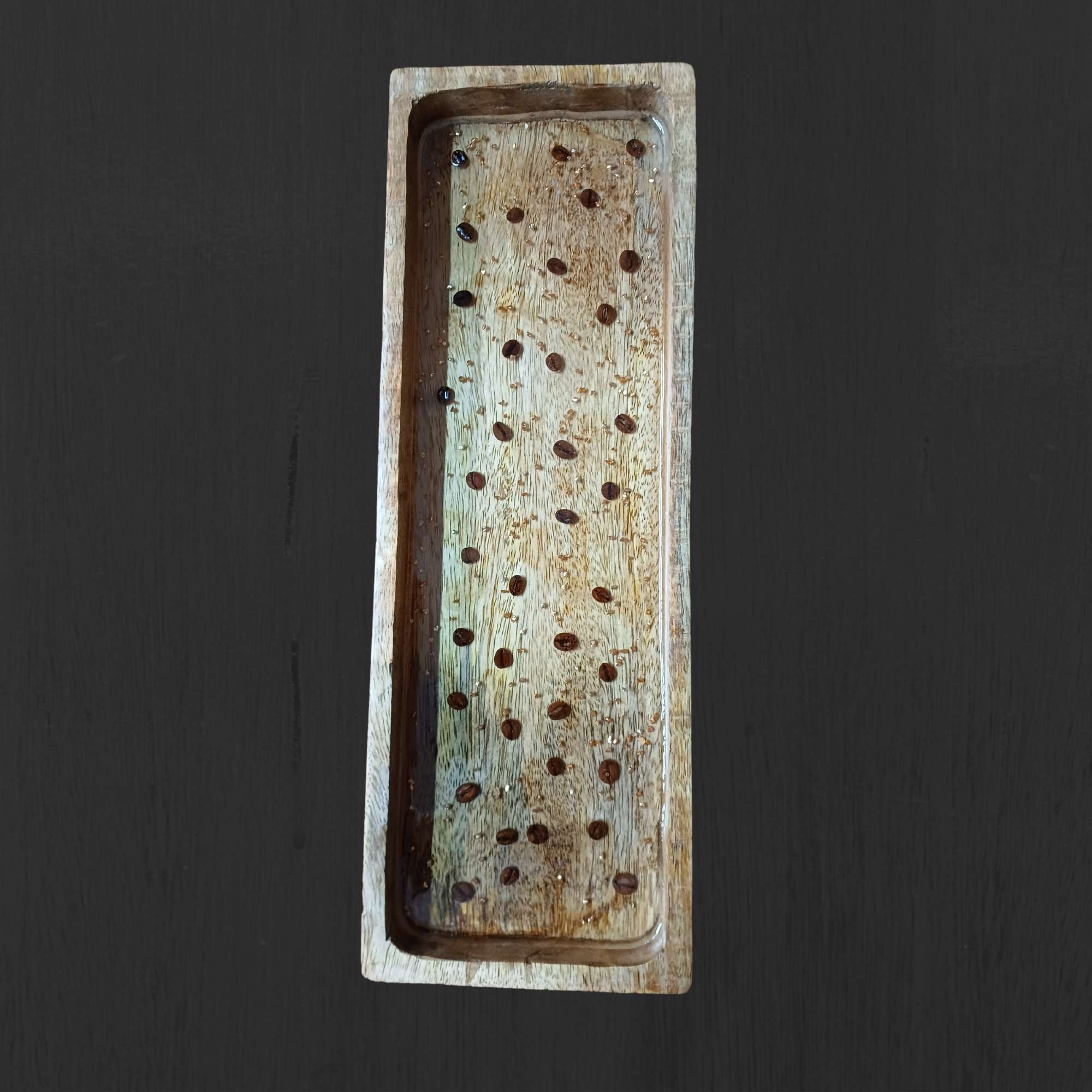 Resin Wooden Serving Tray Handmade